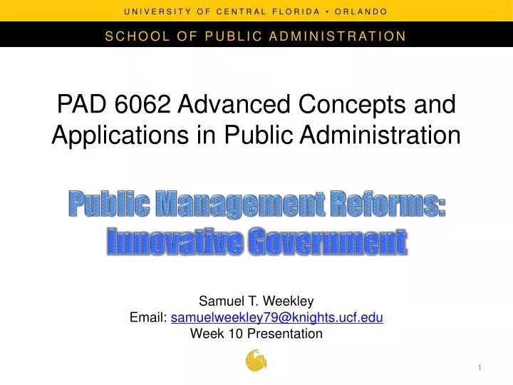 pad 6062 advanced concepts and applications in public administration