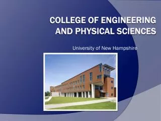 College of Engineering and Physical Sciences