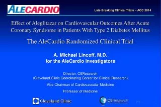 Effect of Aleglitazar on Cardiovascular Outcomes After Acute Coronary Syndrome in Patients With Type 2 Diabetes Mellitus