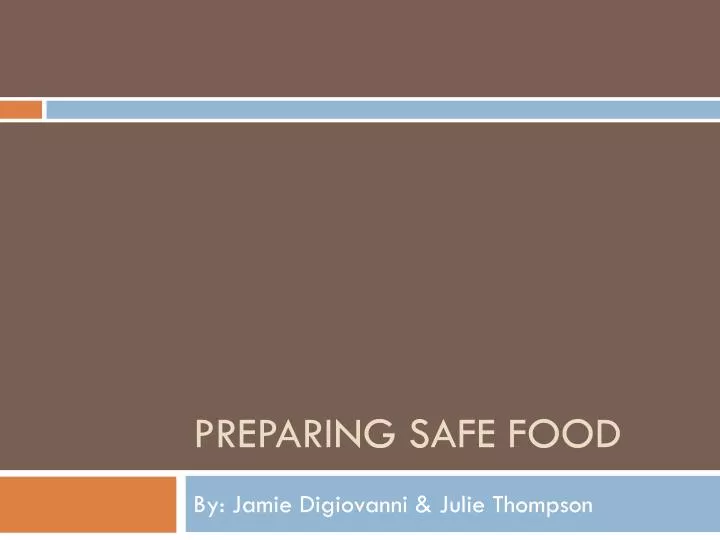 preparing safe food