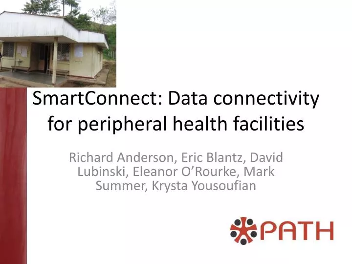 smartconnect data connectivity for peripheral health facilities