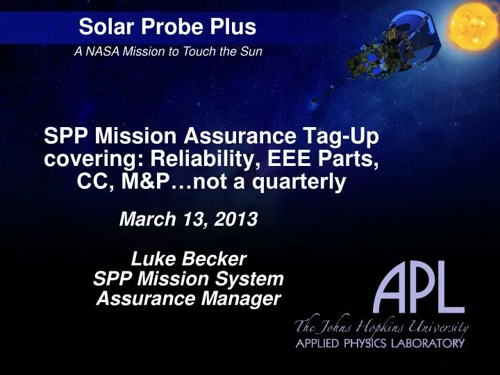 spp mission assurance tag up covering reliability eee parts cc m p not a quarterly