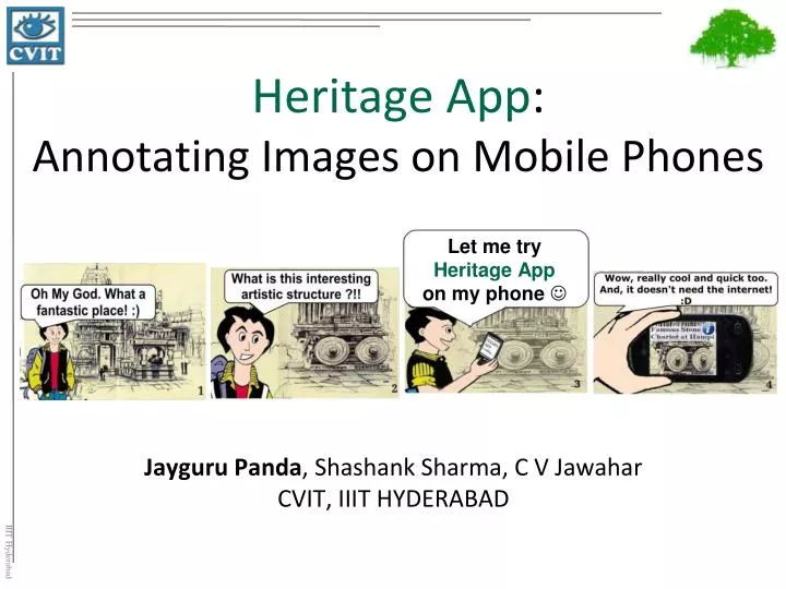 heritage app annotating images on mobile phones