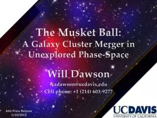 The Musket Ball: A Galaxy Cluster Merger in Unexplored Phase-Space