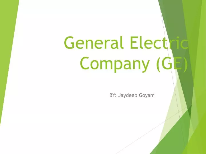 general electric company ge