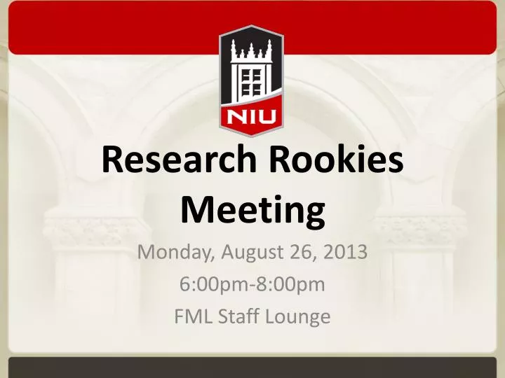 research rookies meeting