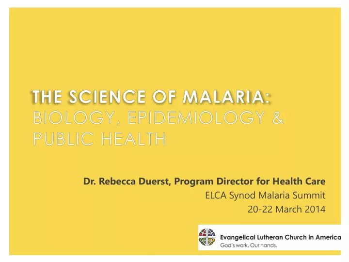 the science of malaria biology epidemiology public health