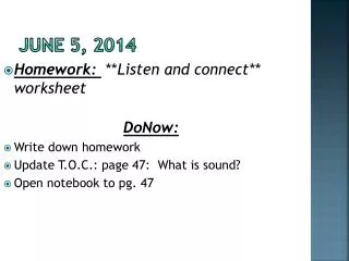 june 5 2014
