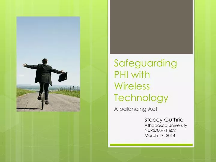 safeguarding phi with wireless technology