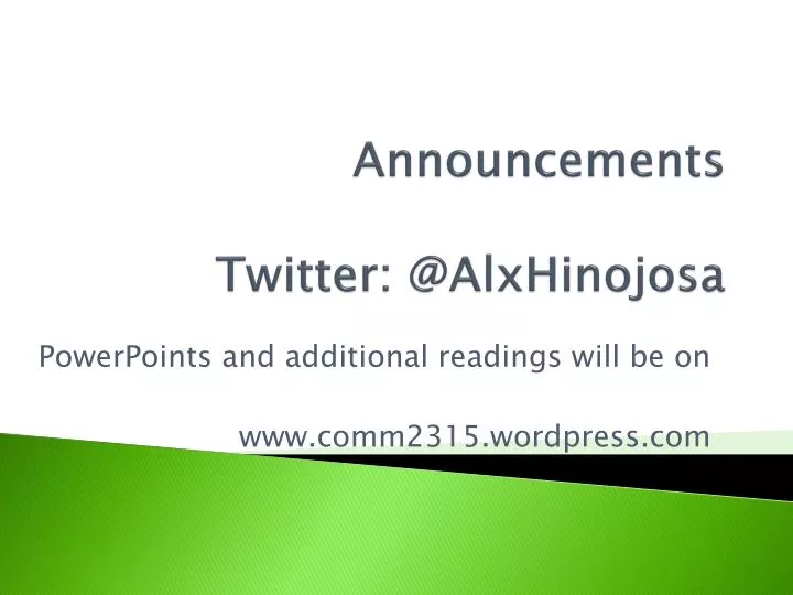 announcements twitter @ alxhinojosa