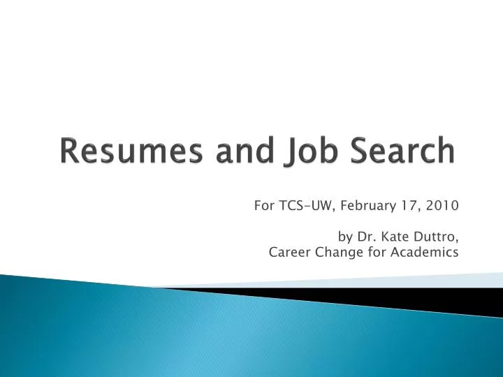 resumes and job search