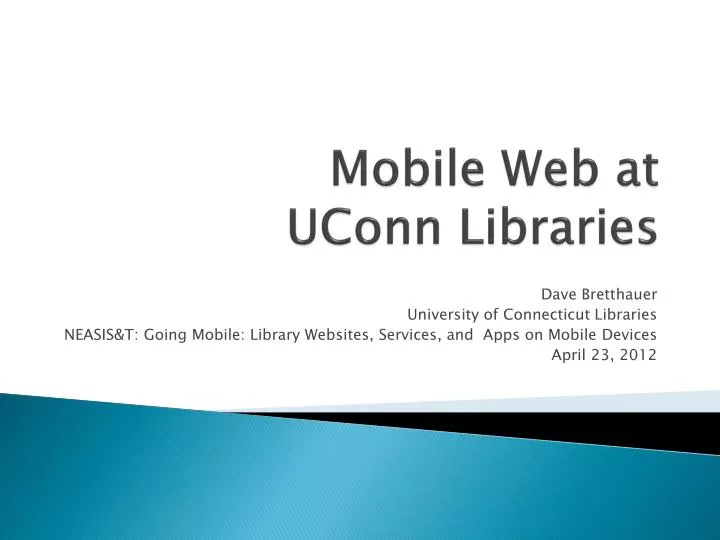mobile web at uconn libraries