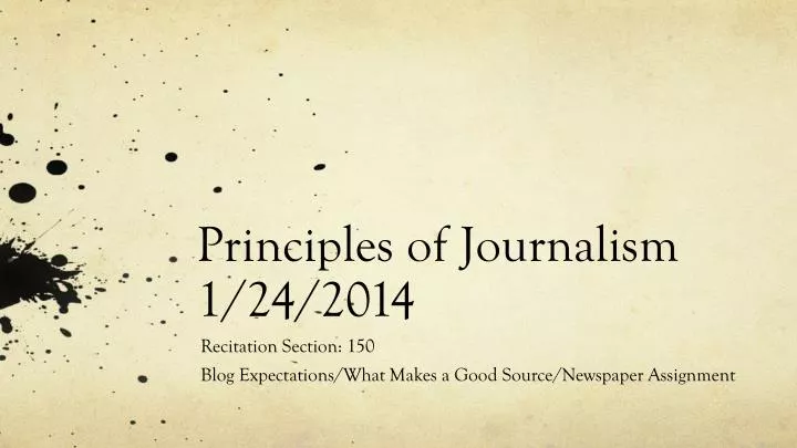principles of journalism 1 24 2014