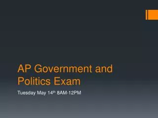 AP Government and Politics Exam