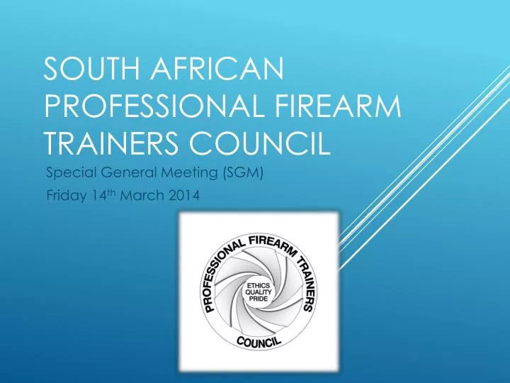 south african professional firearm trainers council