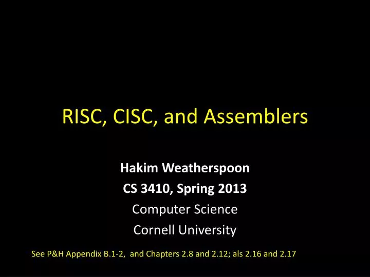 risc cisc and assemblers