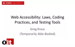 Web Accessibility: Laws, Coding Practices, and Testing Tools