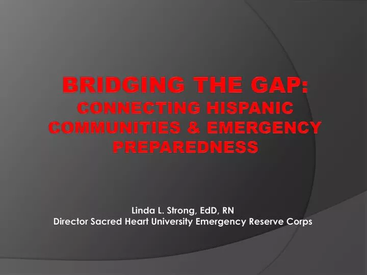 linda l strong edd rn director sacred heart university emergency reserve corps