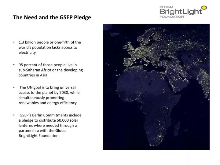 the need and the gsep pledge