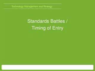 Technology Management and Strategy