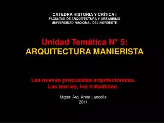 unidad tem tica n 5 arquitectura manierista