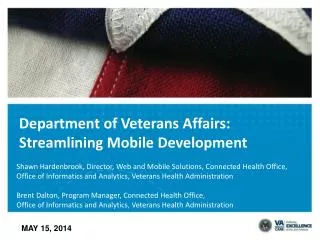Department of Veterans Affairs: Streamlining Mobile Development