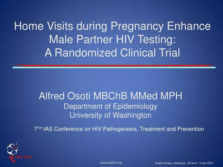 home visits during pregnancy enhance male partner hiv testing a randomized clinical trial