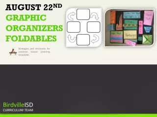 AUGUST 22 ND GRAPHIC ORGANIZERS FOLDABLES