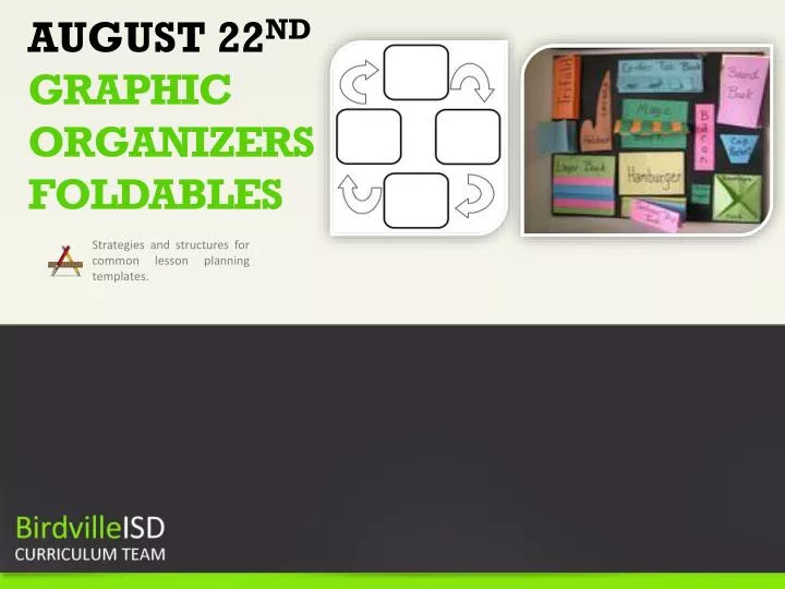 august 22 nd graphic organizers foldables