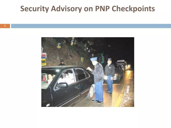 security advisory on pnp checkpoints
