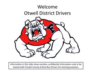 Welcome Otwell District Drivers