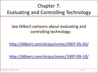 Chapter 7: Evaluating and Controlling Technology