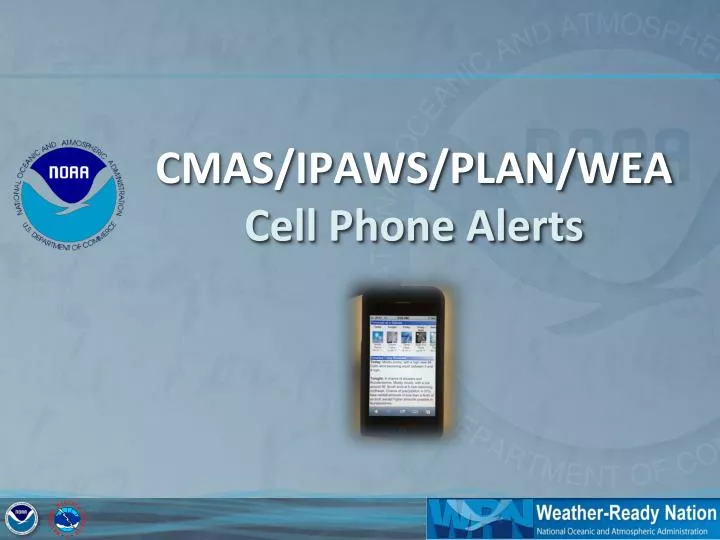 cmas ipaws plan wea cell phone alerts