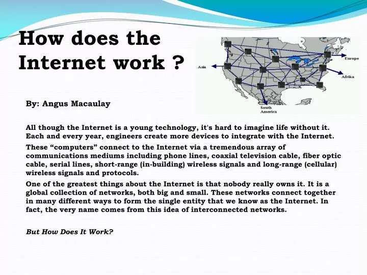 how does the internet work