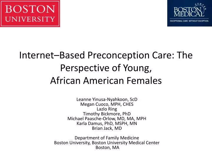 internet based preconception care the perspective of young african american females