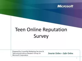 Teen Online Reputation Survey