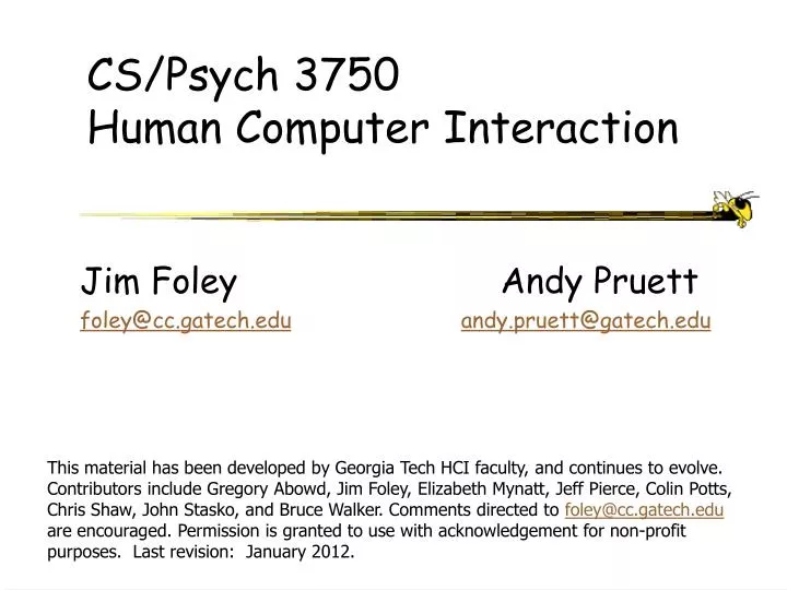 cs psych 3750 human computer interaction