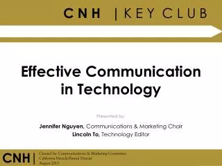 Effective Communication in Technology