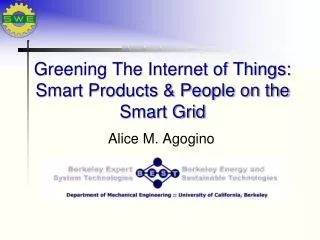Greening The Internet of Things: Smart Products &amp; People on the Smart Grid