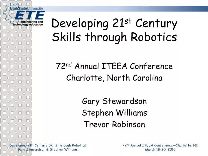 developing 21 st century skills through robotics