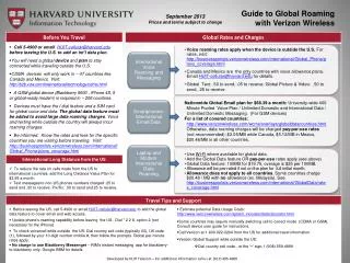 Guide to Global Roaming with Verizon Wireless