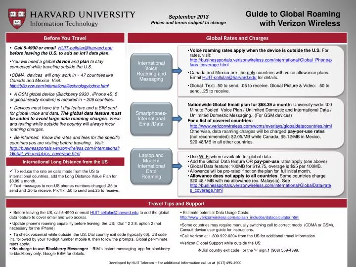 guide to global roaming with verizon wireless