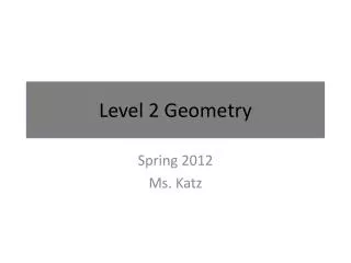 Level 2 Geometry
