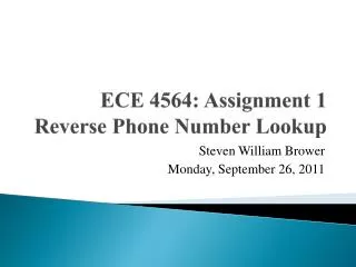 ECE 4564: Assignment 1 Reverse Phone Number Lookup