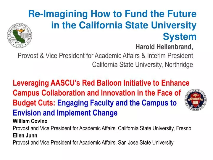 re imagining how to fund the future in the california state university system