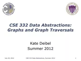 CSE 332 Data Abstractions: Graphs and Graph Traversals