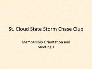 St. Cloud State Storm Chase Club