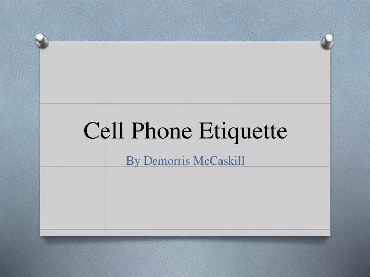 cell phone etiquette