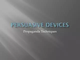 persuasive devices