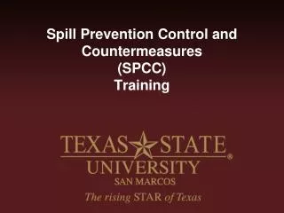 Spill Prevention Control and Countermeasures (SPCC) Training